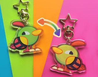 Natu Pokemon Double Sided Glitter Acrylic Charms