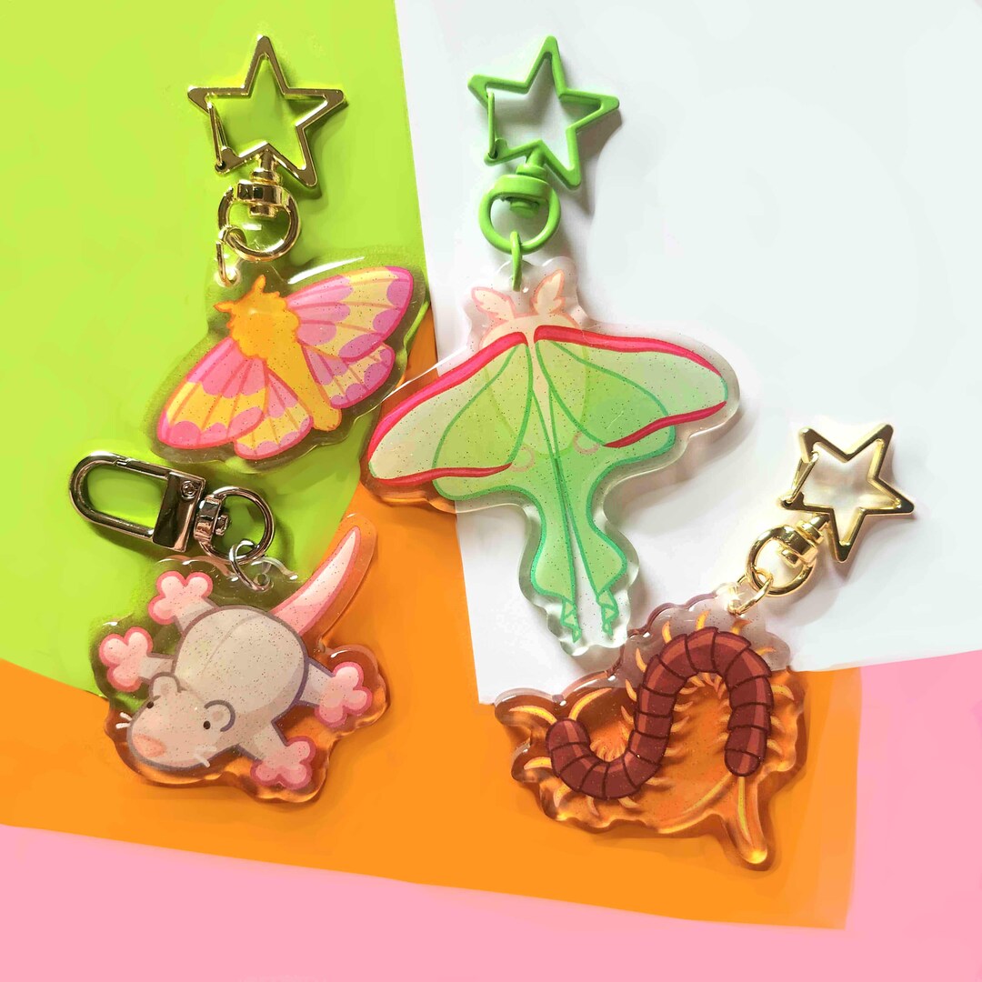 Moth Rat and Bug Keychains - Etsy