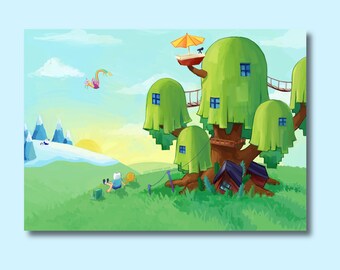 Adventure Time Treehouse Mini Print