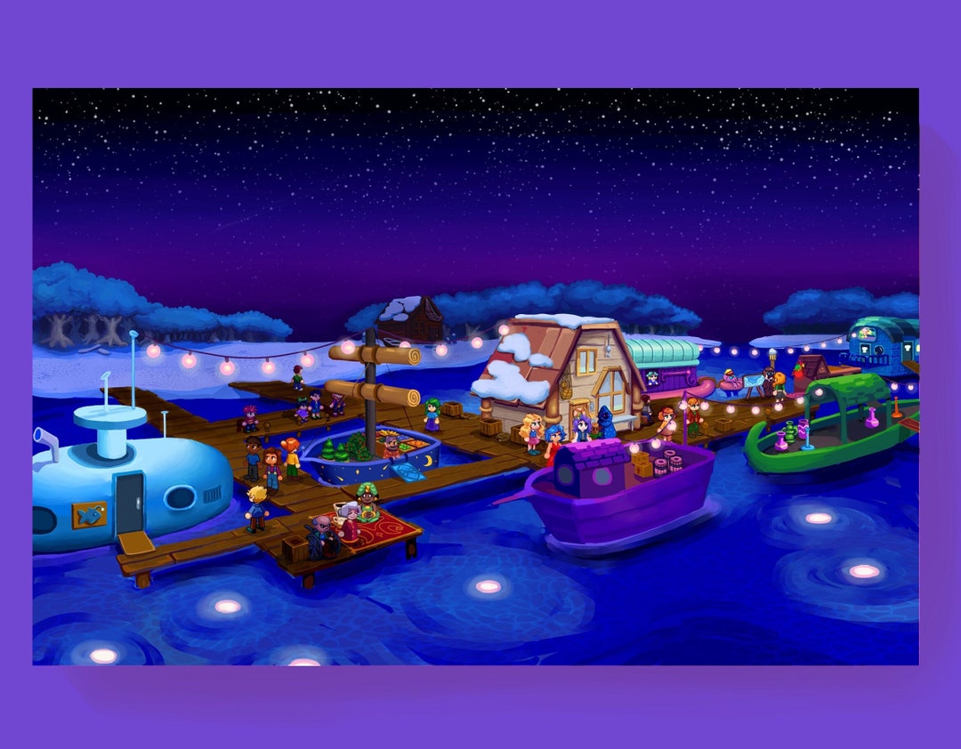 Stardew Valley Night Market Mini Print Etsy
