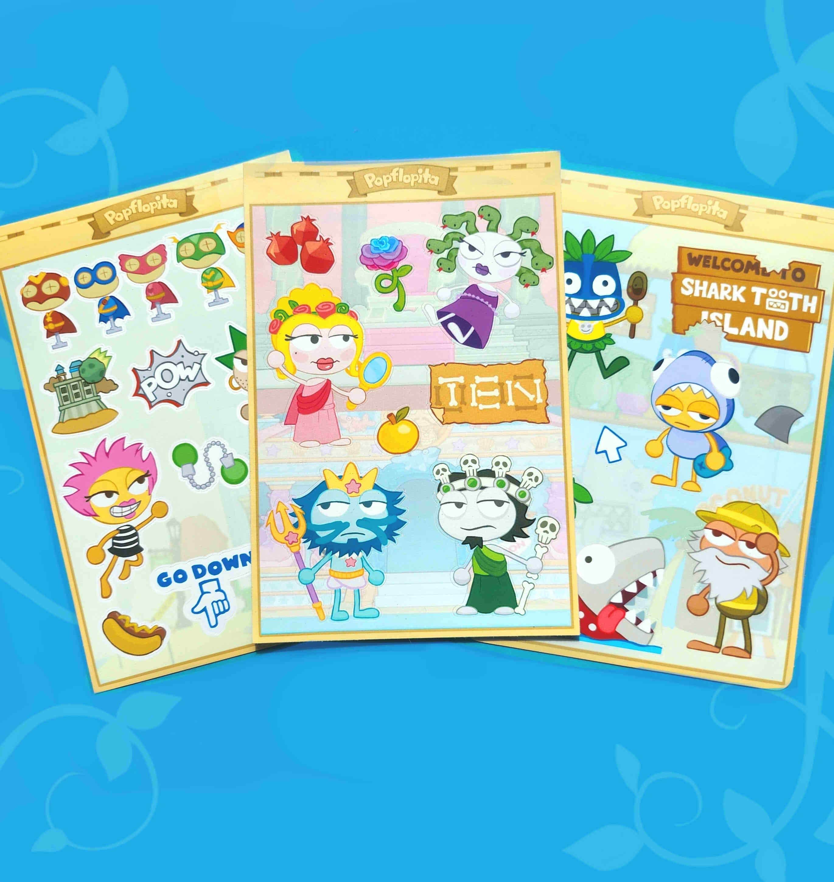 Poptropica Island Sticker Sheets - Etsy Israel, image size:2741x2900