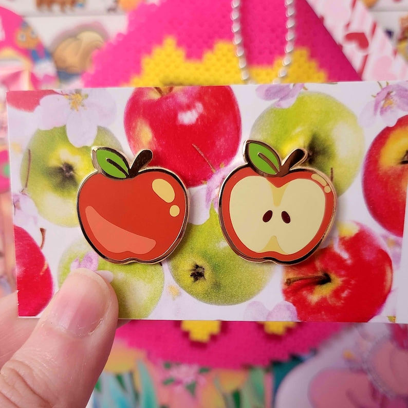 Apple Enamel Pins - Etsy