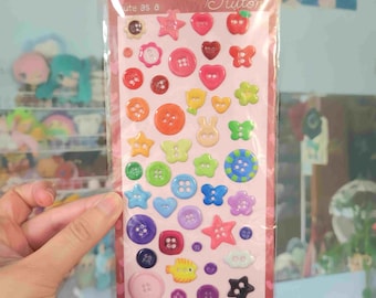 Puffy Button Sticker Sheet