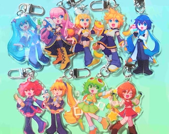 Vocaloid Glitter Keychains
