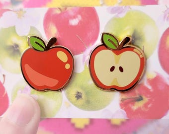 Apfel Emaille Pins