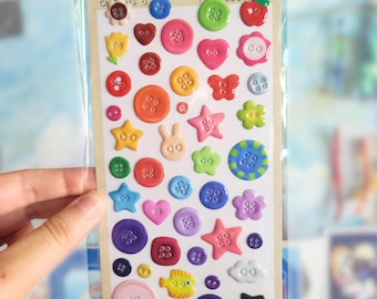 Puffy Button Sticker Sheet