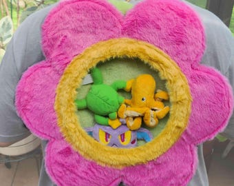 Fuzzy Flower Ita Bag