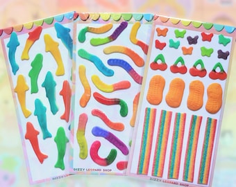 Puffy Candy Sticker Sheets