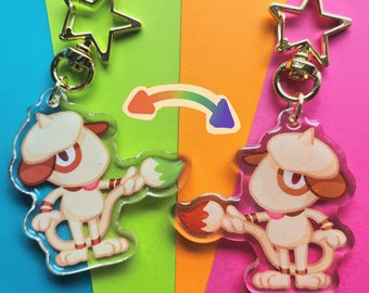 Smeargle Pokemon Double Sided Glitter Acrylic Charms