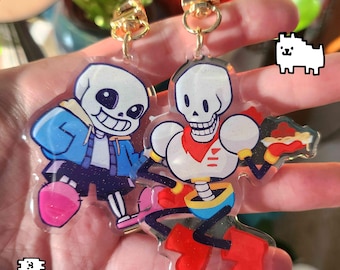 Undertale Glitter Keychains