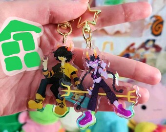 Homestuck Dancestor Keychain Acrylic Charm - Meenah or Mituna