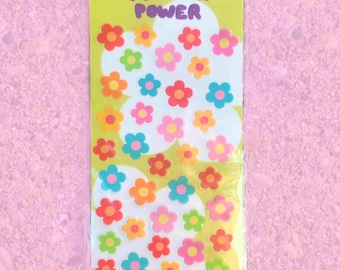 Flower Power Transparent Sticker Sheet