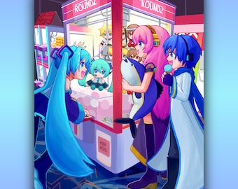 Round1 Vocaloid Crane Machine Inspired Art Print