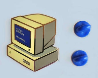 Old School Computer Enamel Pin