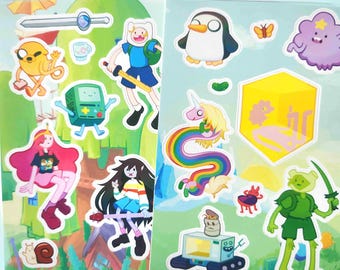 Cartelas de adesivos de Hora de Aventura