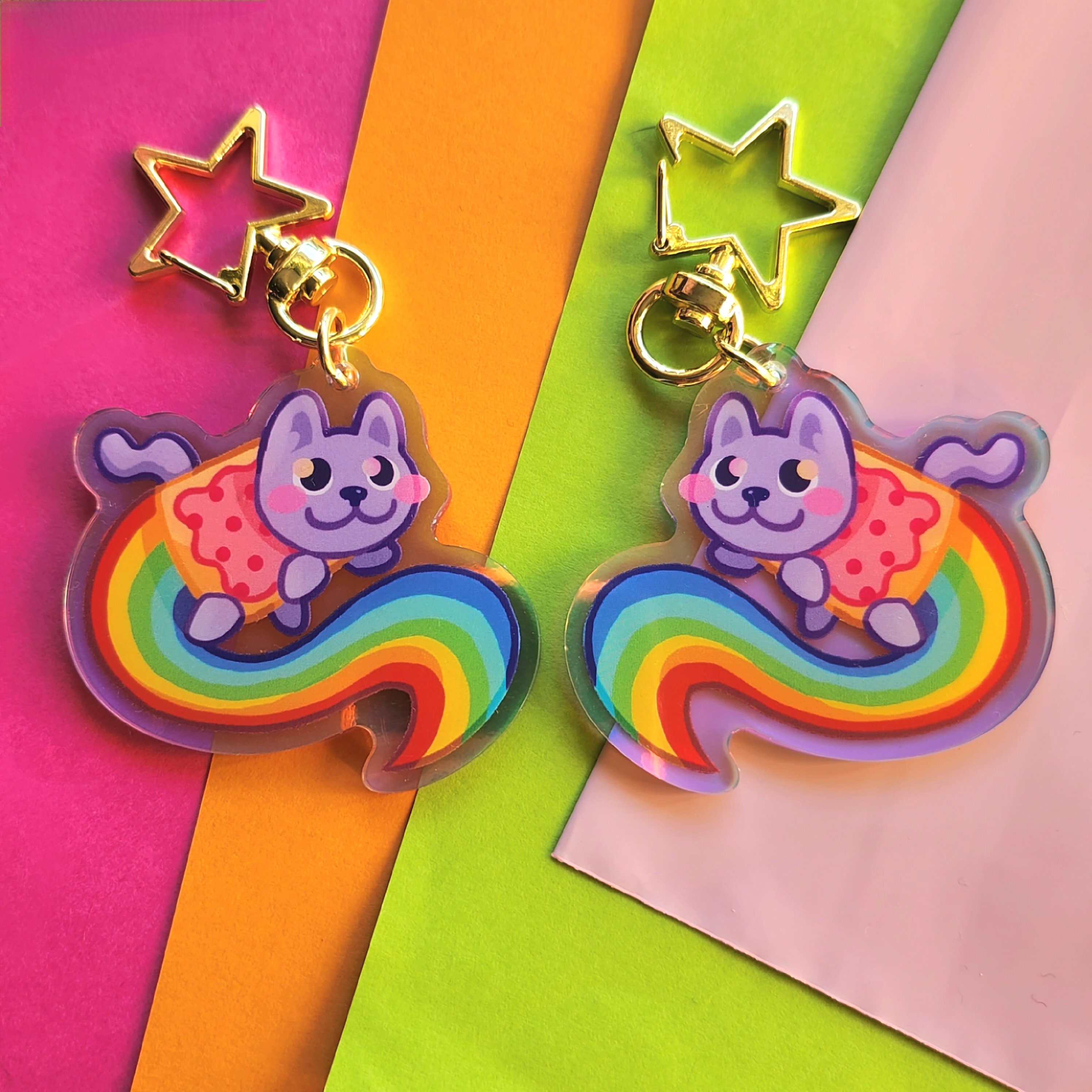 Holographic Nyan Cat Holographic Keychain