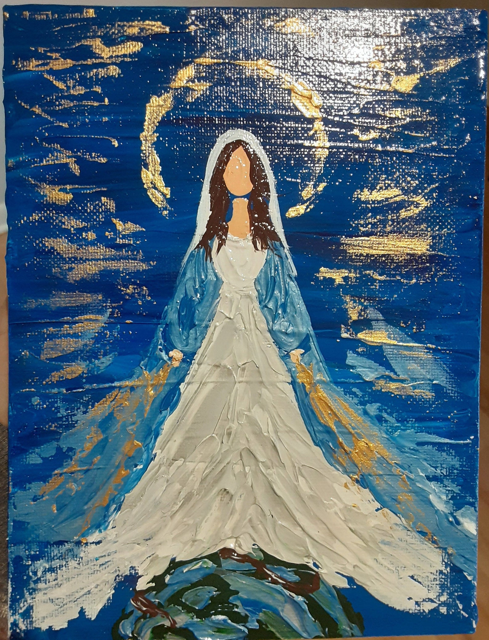 Virgin Mary/ Blessed Mother/Virgin Mary Painting/ Catholic/ | Etsy