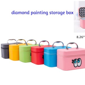 Lirunqiu Diamond Painting Storage Containers, Portable Bead Storage Container  Diamond Painting Accessories Box 24/44/64/80/126 Gird 