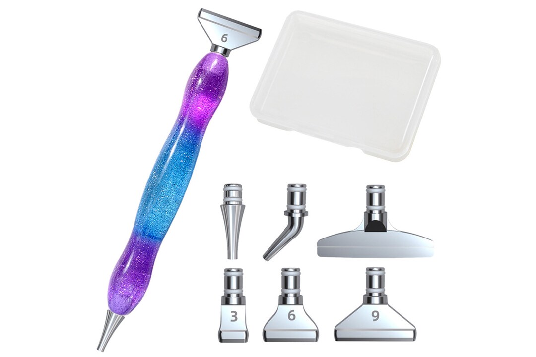 Diamond Painting Pen, Diamond Art Tools Accessories Pen,ergonomic Diamond  Art Drill Pen With Wax and Tips shiny Shards 