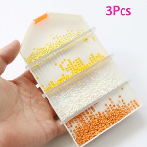 SuSentak 3 Pcs Diamond Painting Tray with Removable Sections Diamond Paint Drill Plate Painting for DIY Art Craft