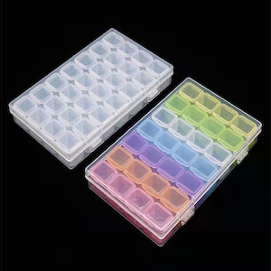 Lirunqiu Diamond Painting Storage Containers, Portable Bead Storage Container Diamond Painting Accessories Box 28/56 Gird