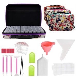 Lirunqiu Diamant Gemälde Aufbewahrung Behälter 60 Slot Diamant Aufbewahrungsbox DIY Kunst Handwerk Schmuck Perlen Strass Organizer Box