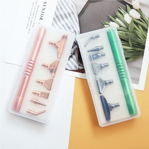 Lirunqiu Diamond Painting Pen, Ergonomic Diamond Art Drill Accessories Tools with 6 Metal Pen Tips and Gift Box