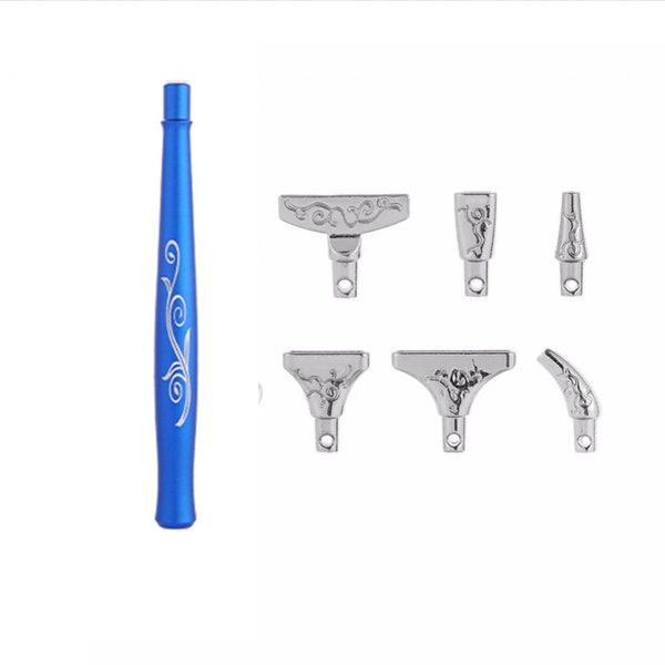 SuSentak Diamond Painting Pen, Ergonomic Diamond Art Drill Accessories Tools with 6 Metal Pen Tips