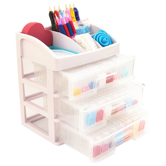 Diamond Painting Accessories Container with Funnel Sticker Diamond Painting  Container Case Diamond Art Organizer