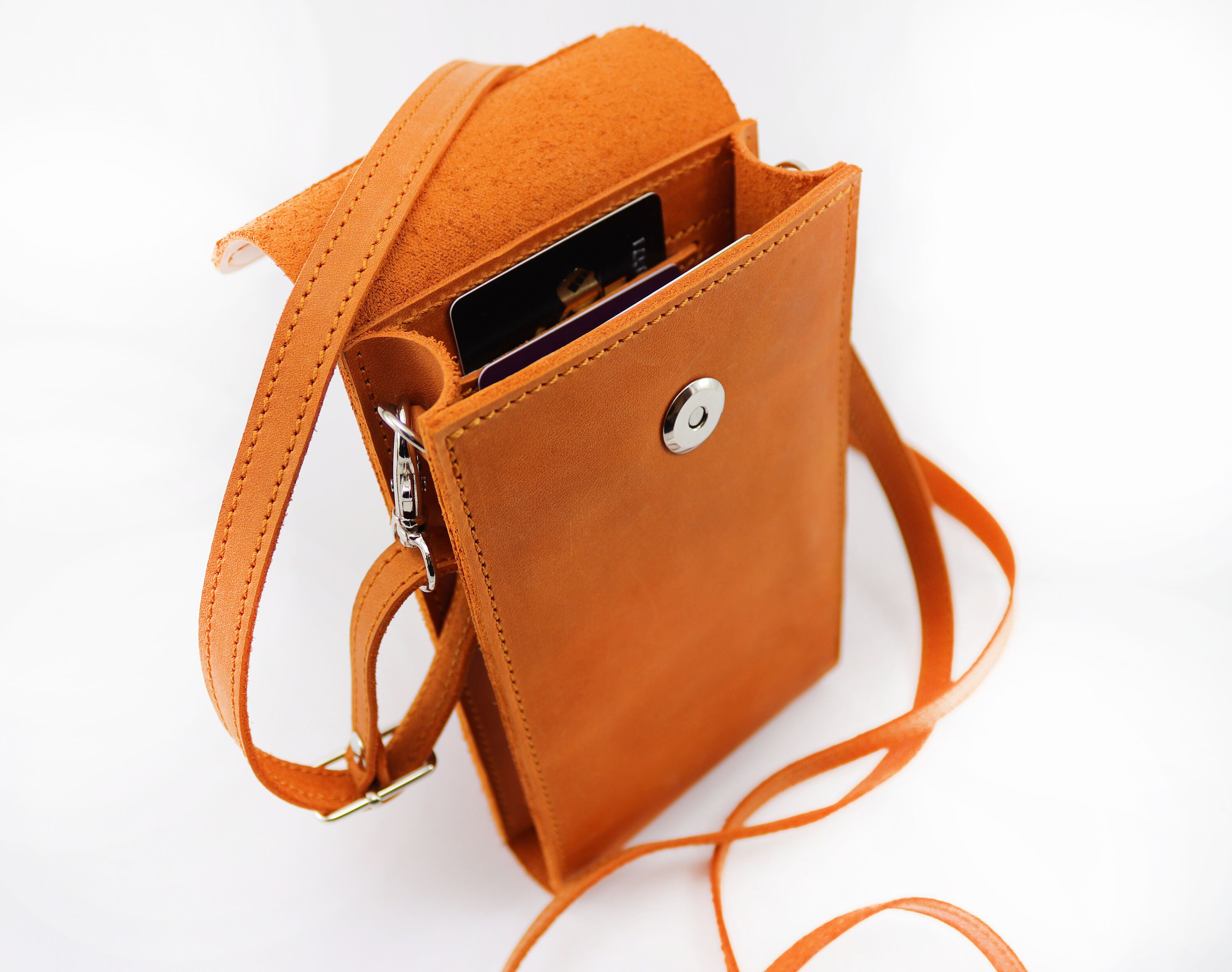 Leather Crossbody iPhone Bag/ Leather Crossbody Phone Purse/ Etsy