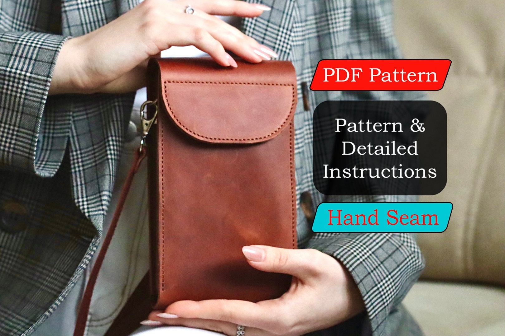 Make your own: Leather Phone Wallet - including pattern making