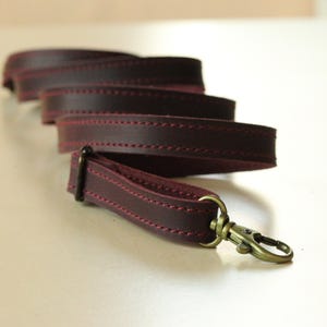 Leder Schmaler Gurt 0,5 "Breit / Abnehmbarer Schultergurt für Tasche / Abnehmbarer Griff-Geldbeutelgurt / Maßgeschneiderte Taschengurte Mit Antikem Karabiner