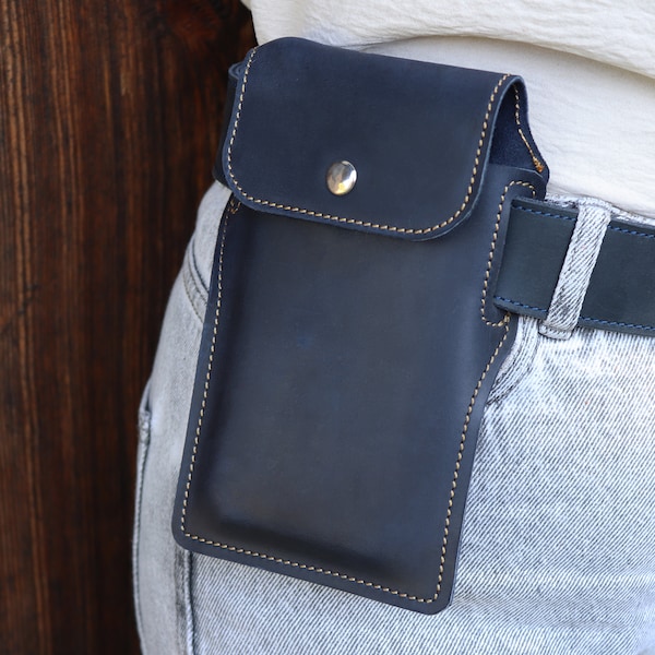 Leather Cell Phone Case With Belt Loop Etsy