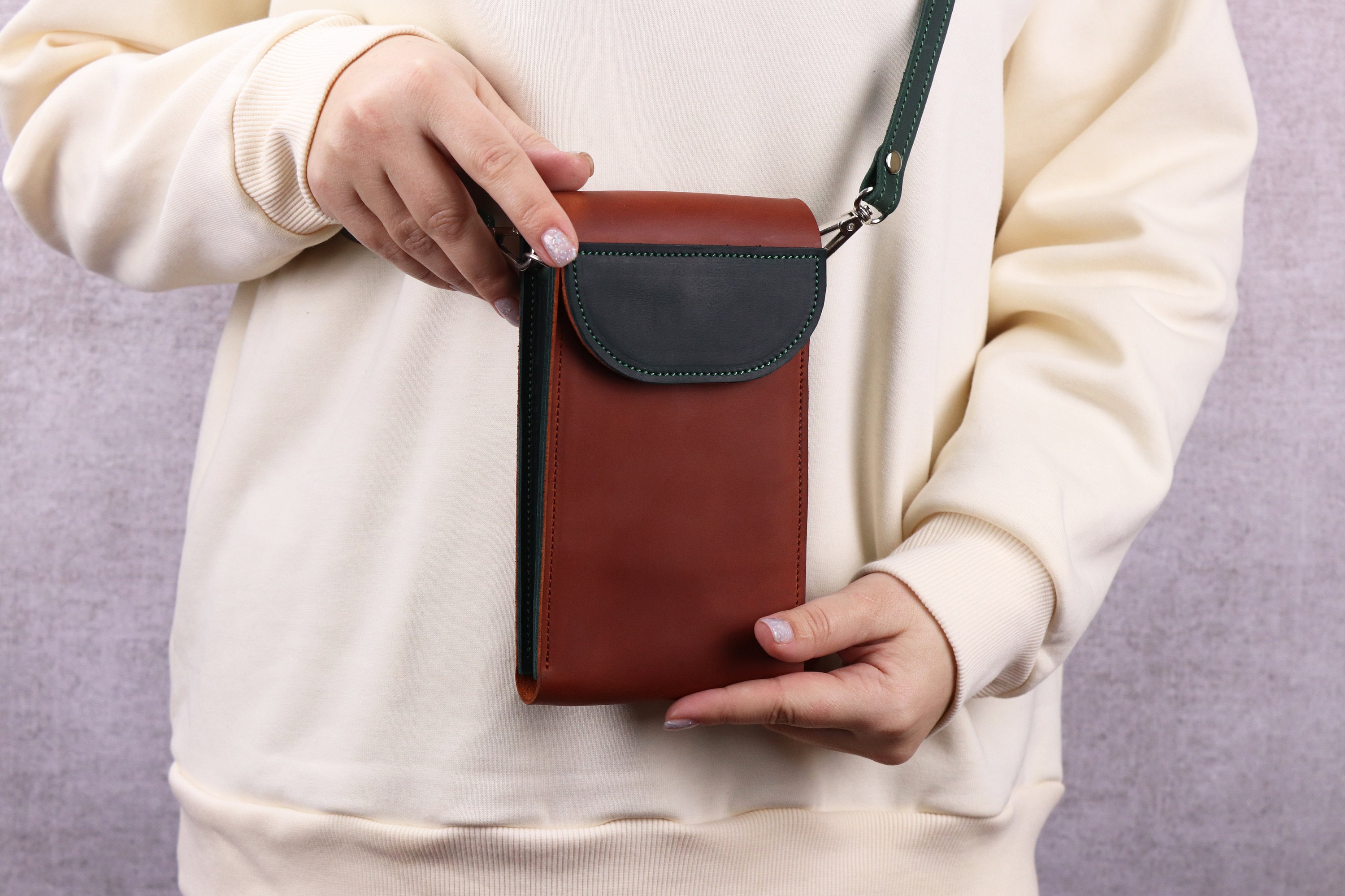 Leather Phone Purse Etsy Ireland