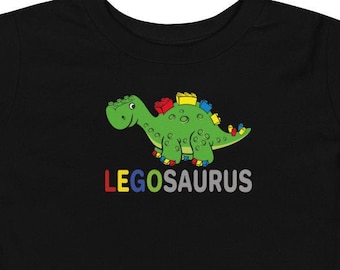 Jurassic legosaurus rex DIY building blocks dino toy for kids toddler shirt