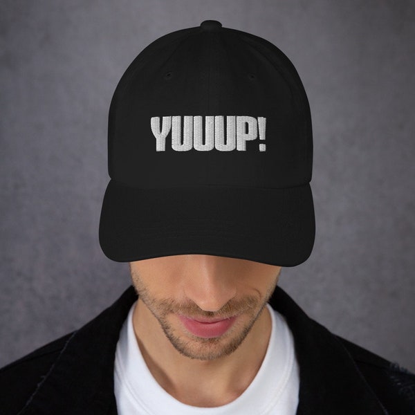 Yuuup! popular auction saying cap / yup auctioneer storage dad hat
