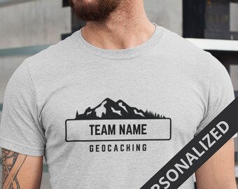 Personalised geocaching team name T-shirt / personalised geocacher gift / Geocache shirt