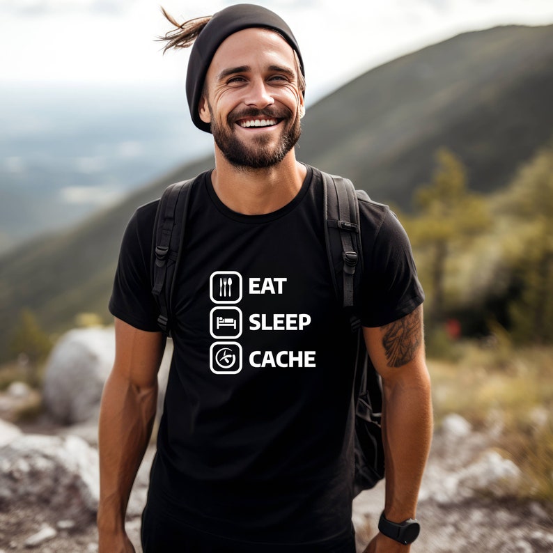 Qualitativ hochwertiges Geocaching T-Shirt für Geocacher - S - 5XL