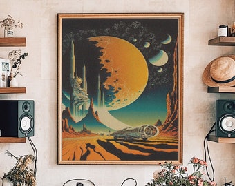 Design The Mars | Surreal Art Print, Vintage Poster, Retro Art, Home Decor, Surreal Collage, Trippy Art, Surreal Print, Collage Art