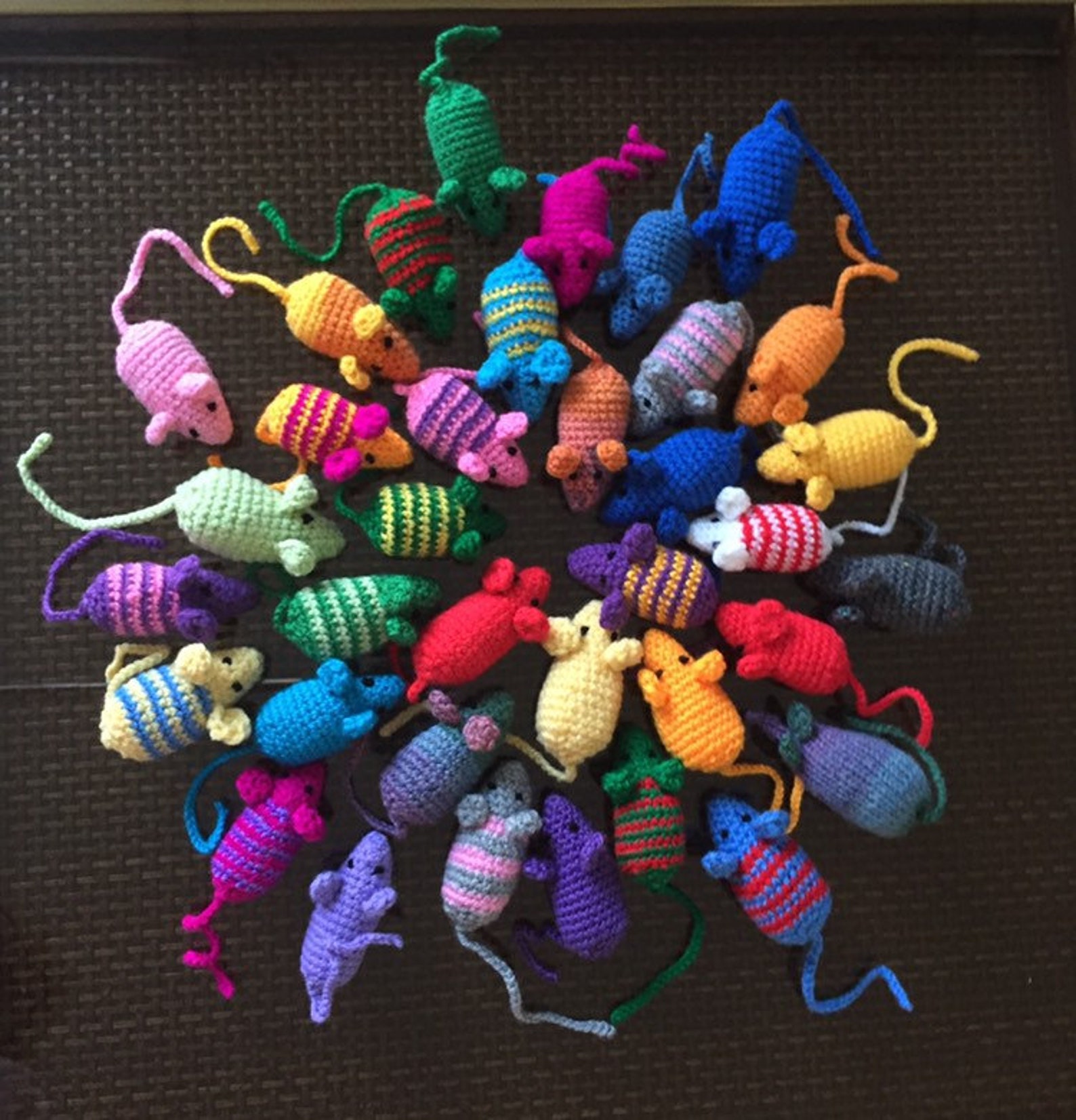 Knitted Mouse Cat Toys Infused With Catnip Handmade Mice to Etsy