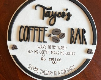 Coffee Bar, coffee bar accessories, coffee bar decor, coffee bar sign, coffee bar, coffee bar sign personalized, modern coffee sign