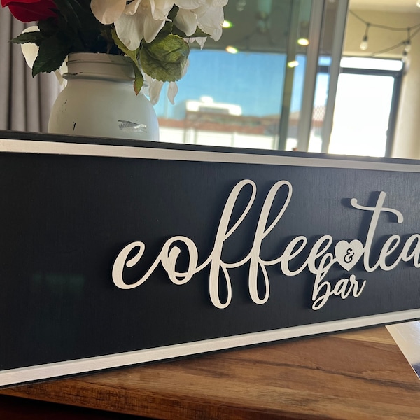 Coffee and Tea Bar Sign - Etsy