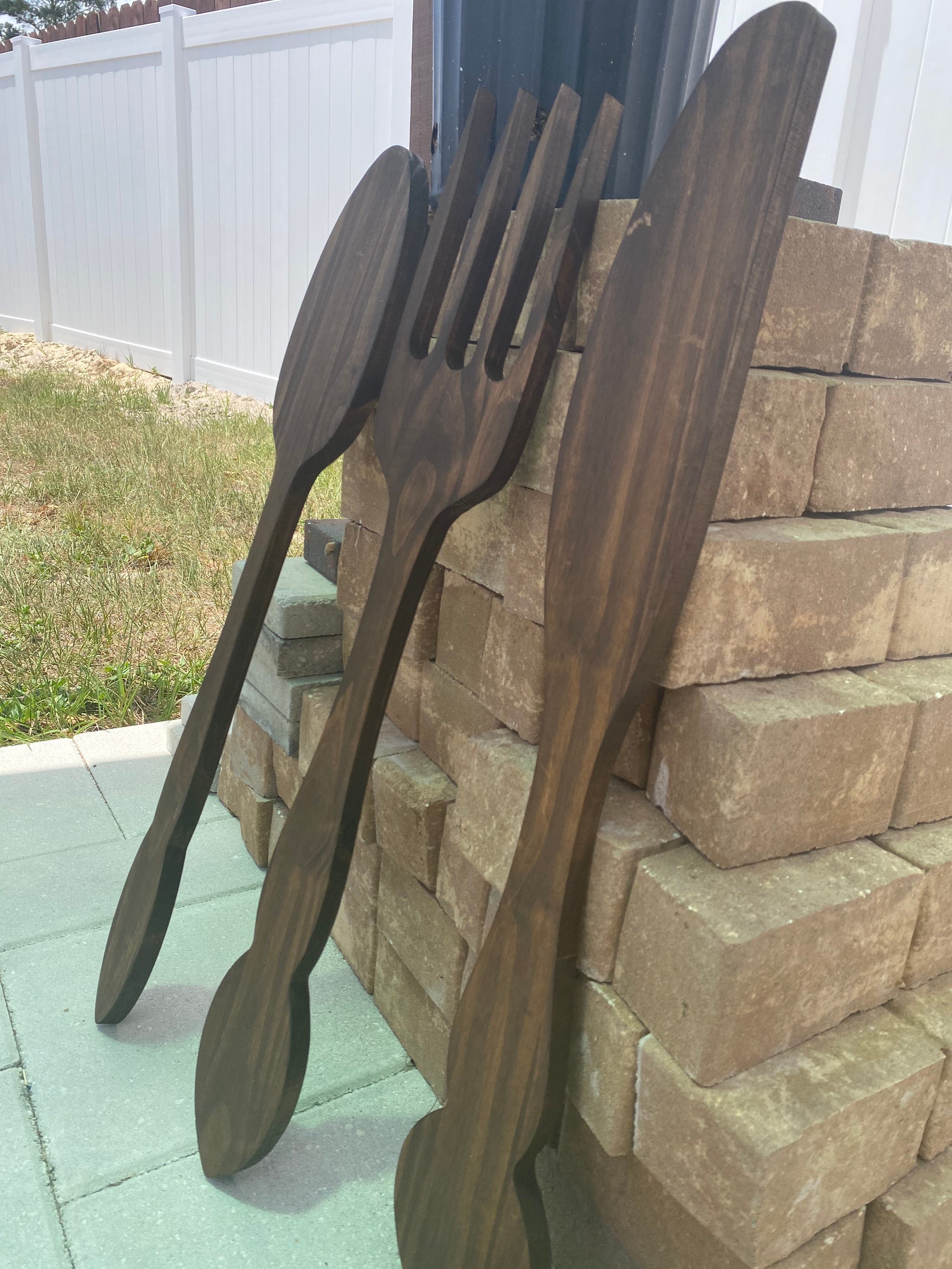 Aunt Chris' Products - Heavy Cast Iron - Over-sized Ornate Fork - Wall  Decor - Rustic Brown Primitive Design - Great Accent For Any Chef Kitchen!