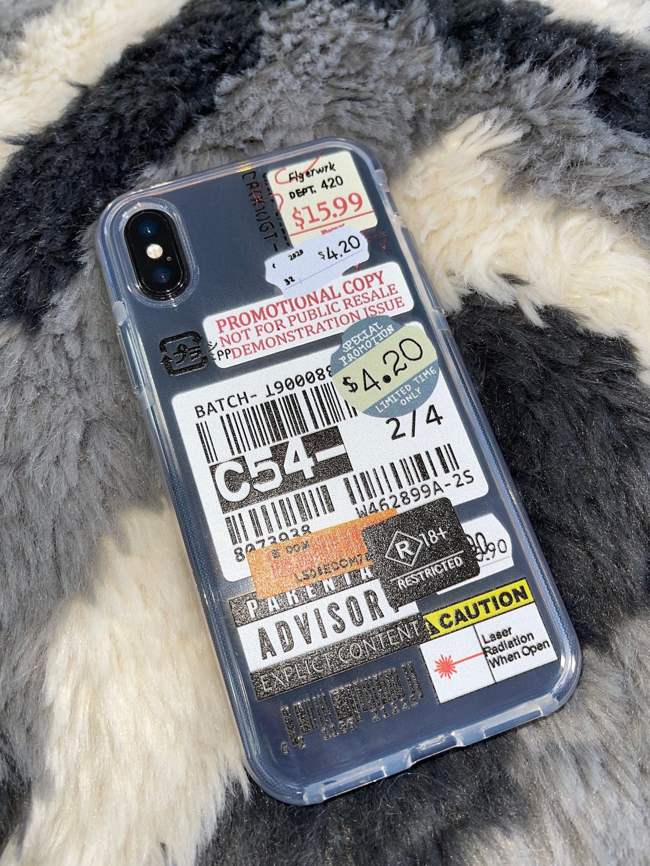 Transparent Mixed Label Phone Case Etsy