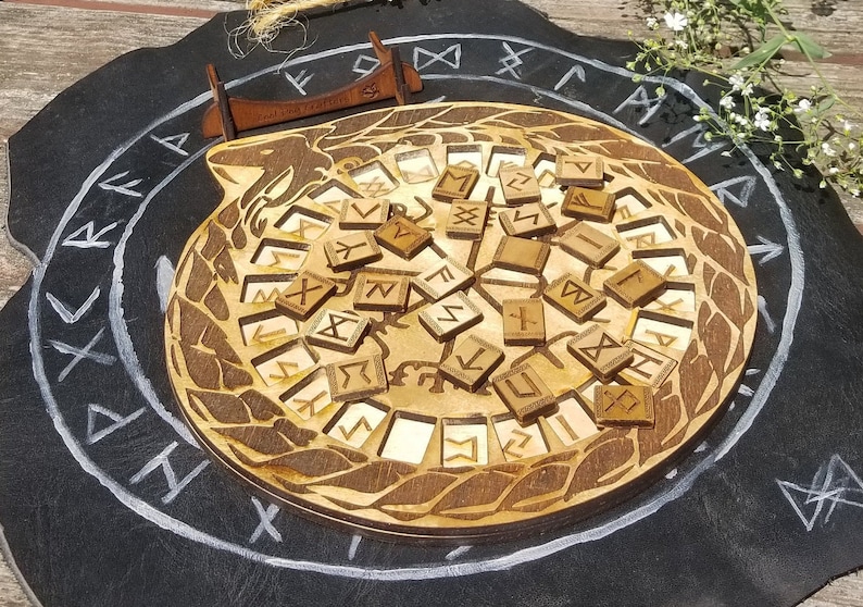 Wood Runes Rune Board Runes Casting Board Casting Board Etsy