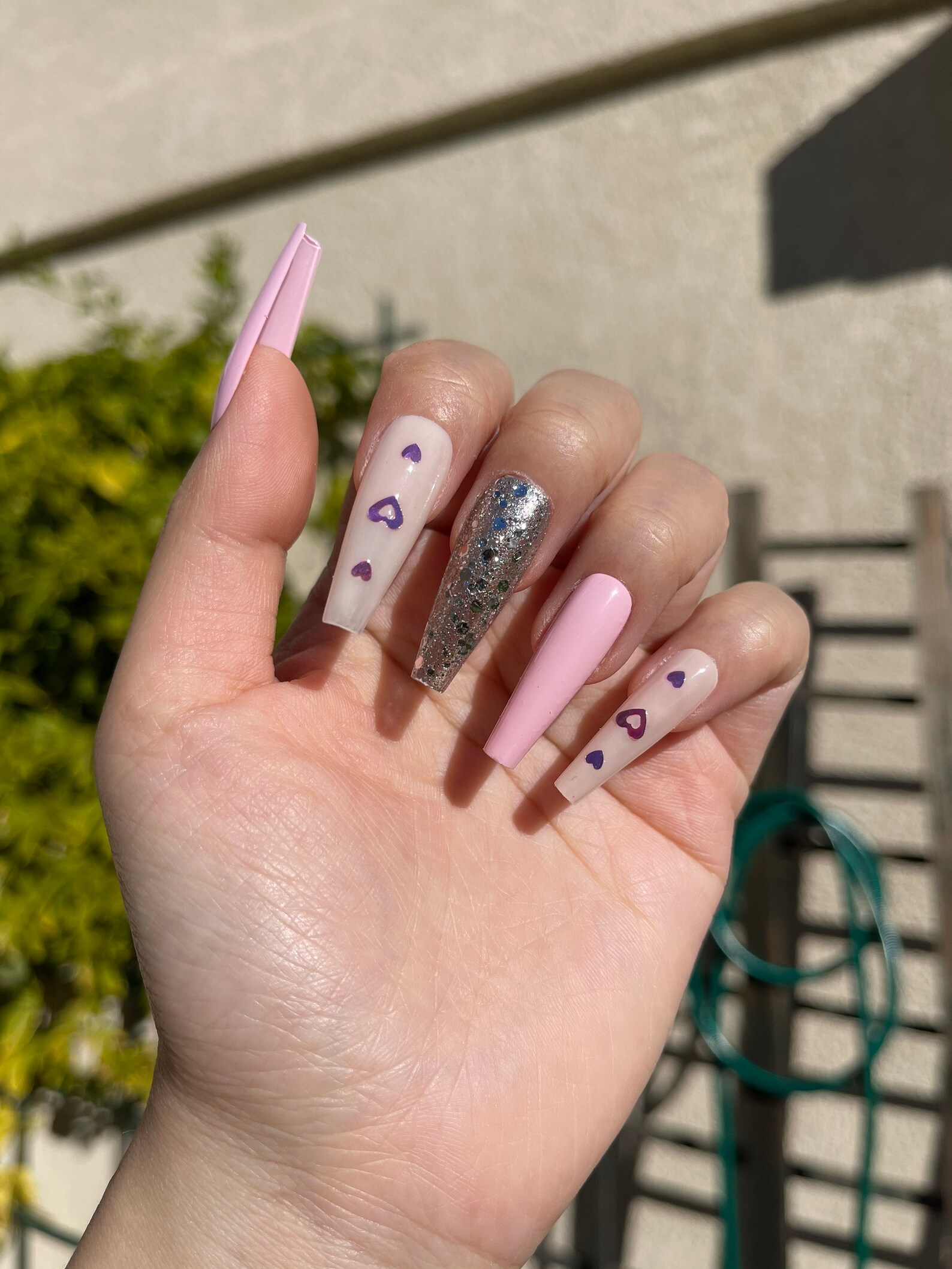 Vday Nails Valentine Day Nails Pink Press on Nails - Etsy