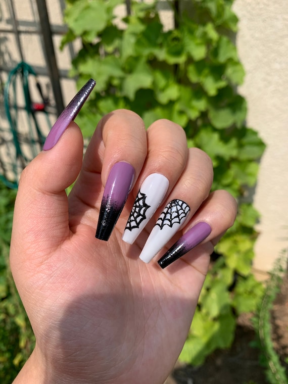 Purple Witch Gothic Halloween Press on Nails 