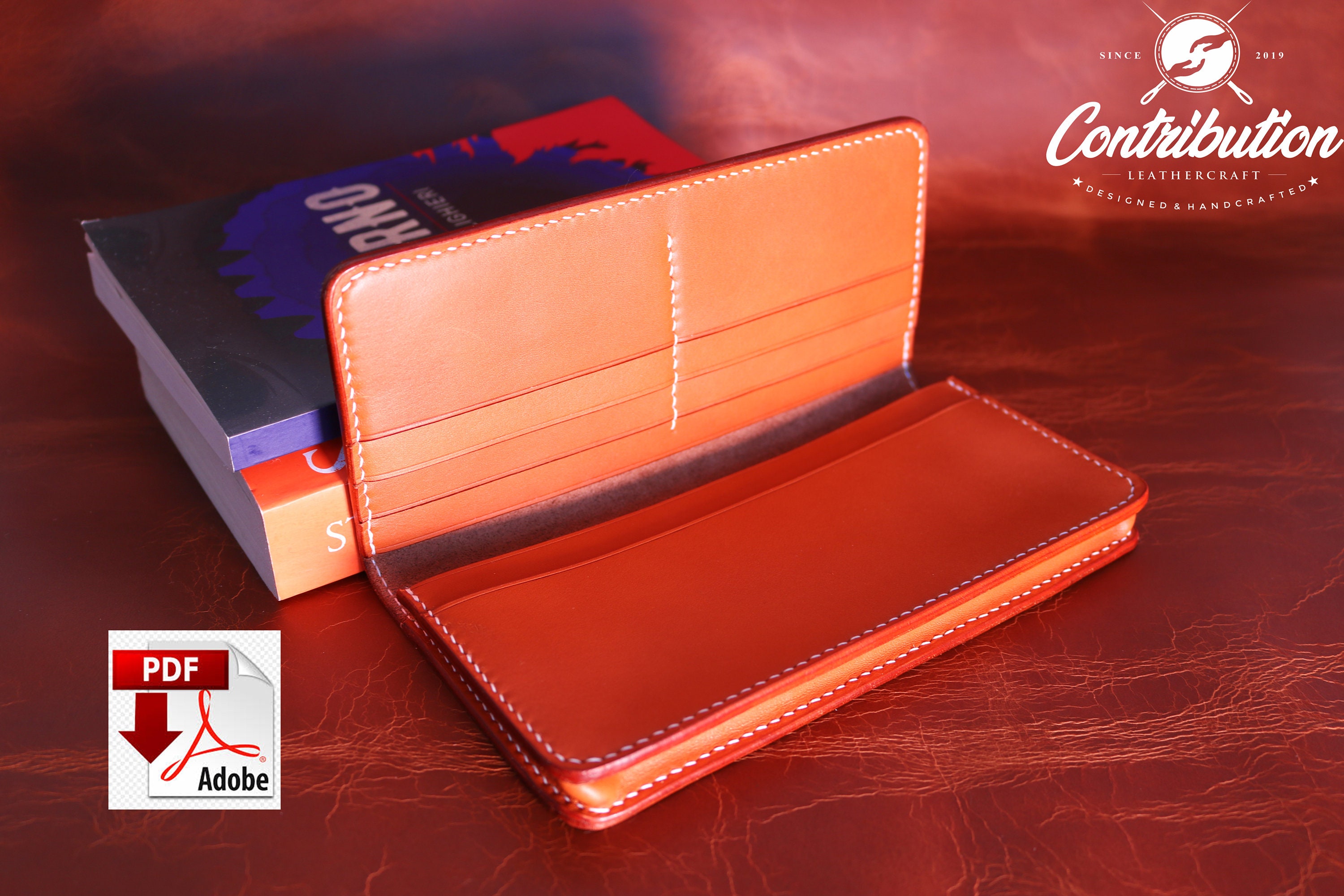 Leather Long Wallet Pattern - Leather DIY - Pdf Download - Etsy