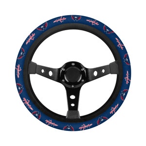 Washington Capitals themed custom steering wheel cover for a fan image 3
