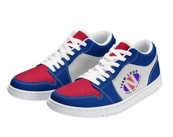 Custom Low Top Sneakers | Buffalo Football Themed Shoes | Add Logo, Name or Number | Unisex Game Day Gift
